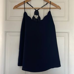 J. Crew Navy color lined top with adjustable straps